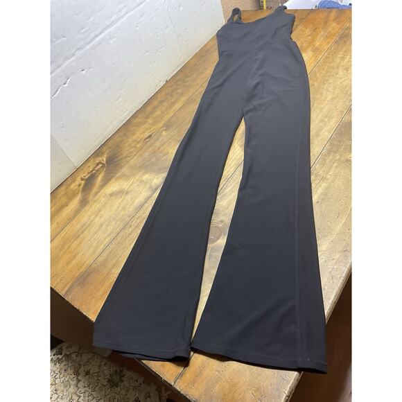 Wilo the Label Pants - Wilo the Label Jumpsuit Ribbed Flare Leg Athleisure Yoga Activewear Dance Size S